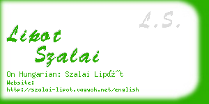lipot szalai business card